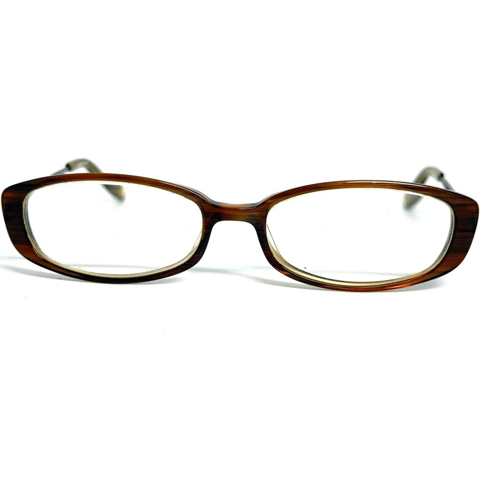 Liz Claiborne L277 SK4 135 Brown Woodgrain Oval Eyeglass Frames Women